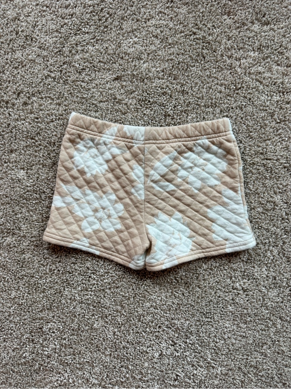 Carter’s Girls Quilted Floral Sweatshirt Shorts Set Size Outfit 3T Beige Blue - Picture 9 of 9
